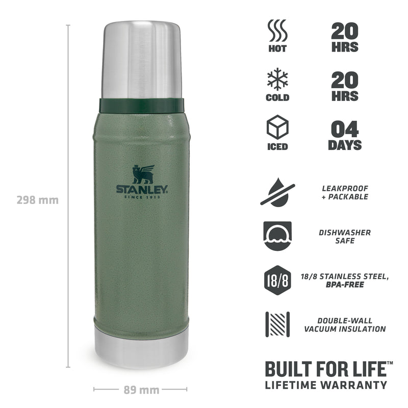 Stanley Classic Legendary Bottle 750ml Hammertone Green