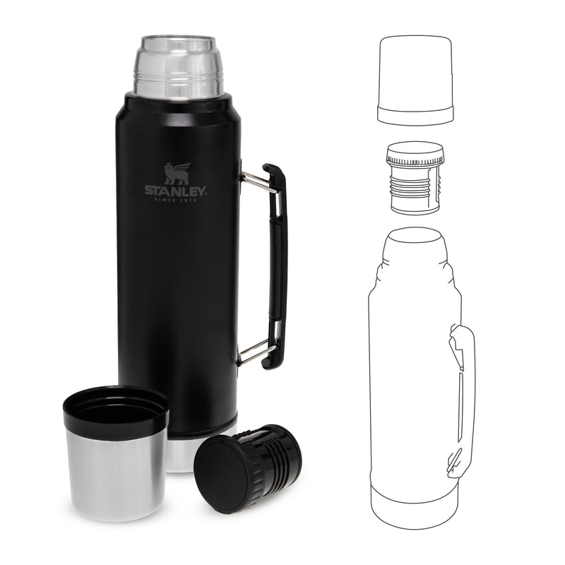 Stanley Classic Legendary Bottle 1L Matte Black Pebble