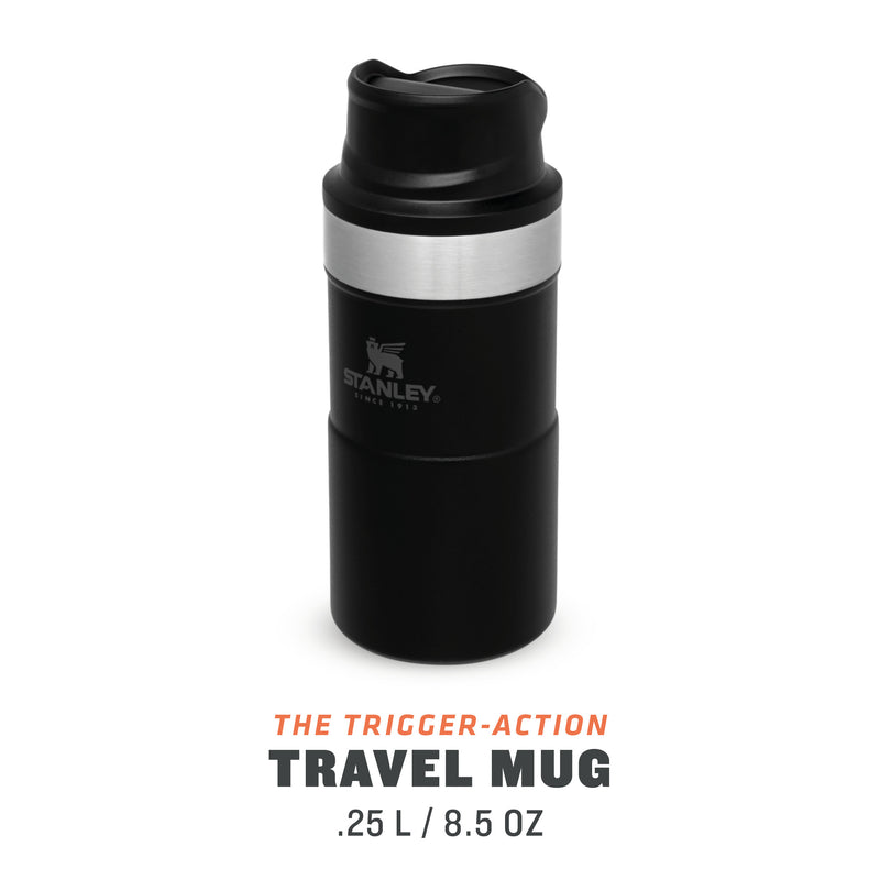 Stanley Trigger Action Travel Mug 250ml Matte Black Pebble