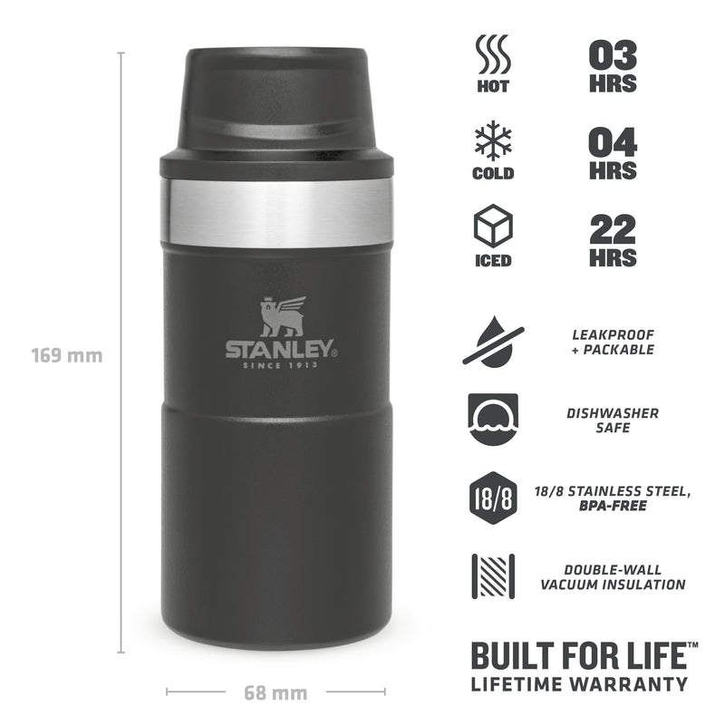 Stanley Trigger Action Travel Mug 250ml Matte Black Pebble