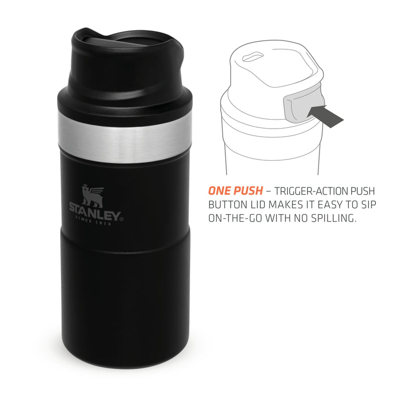 Stanley Trigger Action Travel Mug 250ml Matte Black Pebble