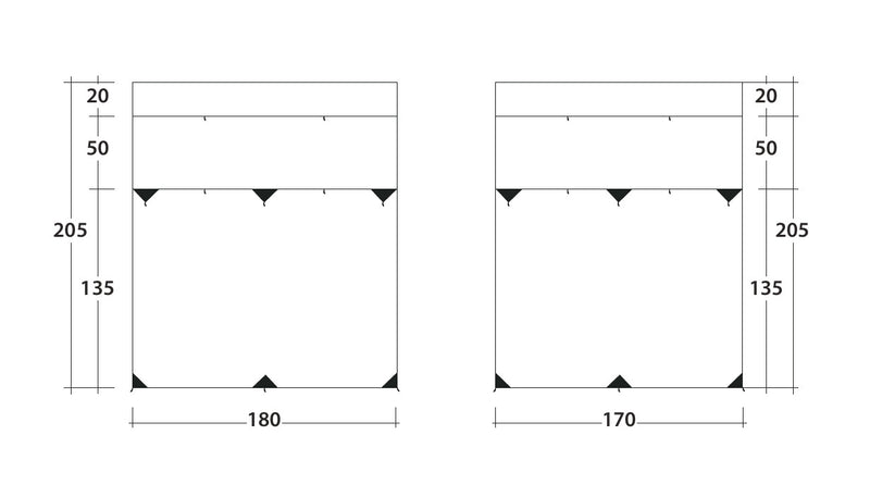 Outwell Fallcrest Canopy / Side Panel Set 2025