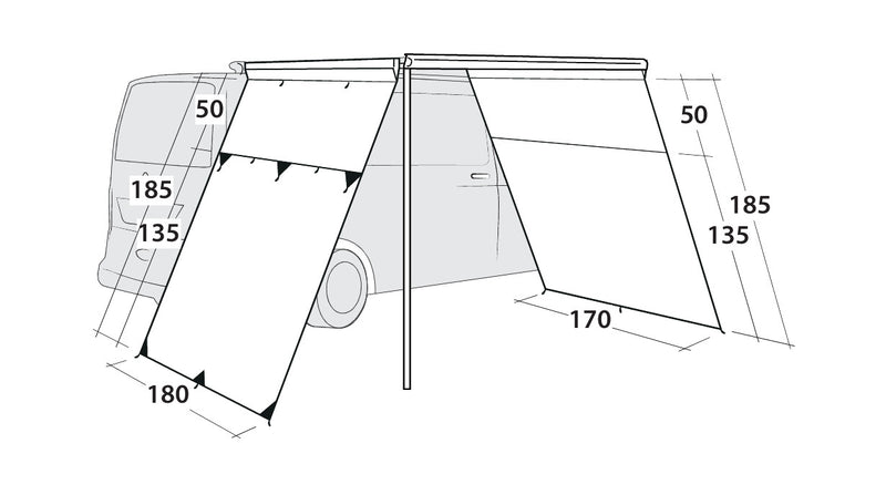 Outwell Fallcrest Canopy / Side Panel Set 2025 - Pre-Order