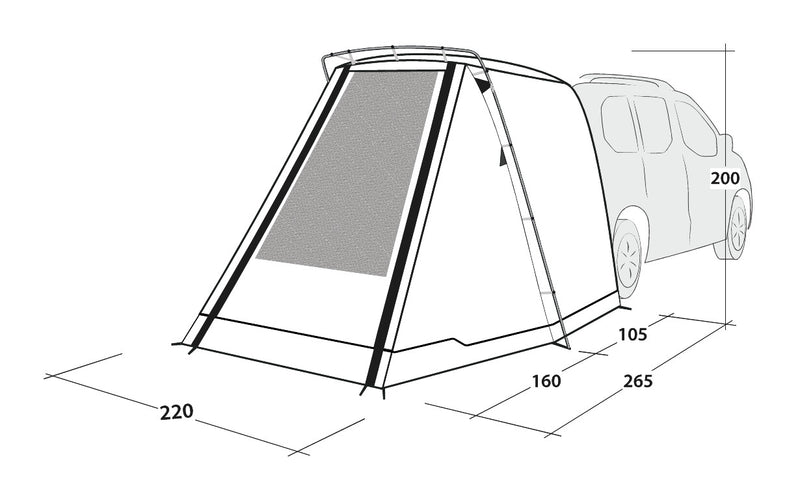 Outwell Sandcrest S Tailgate Awning 2025