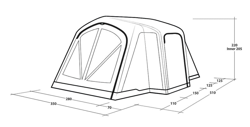 Outwell Montana 4 Air Inflatable Tent 2025 - Pre-Order