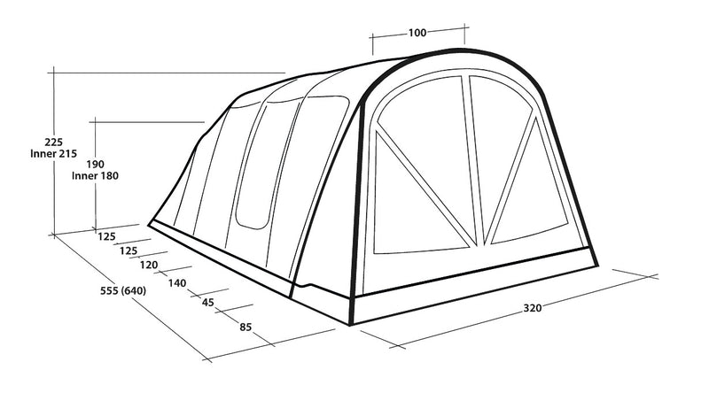 Outwell Florida 5 Air Inflatable Tent 2025