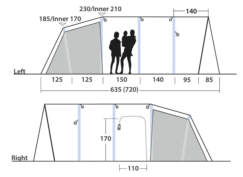 Outwell Vermont 7 Air Inflatable Tent 2025 - Pre-Order