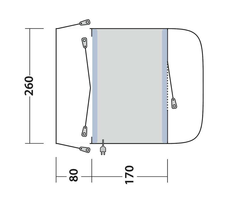 Outwell Santa Monica Air Driveaway Awning 2025