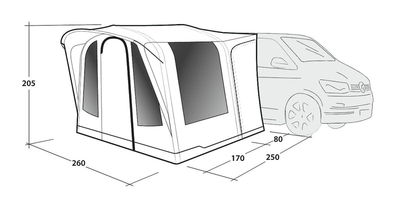 Outwell Santa Monica Air Driveaway Awning 2025