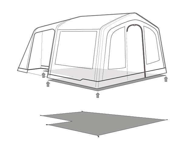 Outwell Michigan 4 Air Footprint Groundsheet 2025 - Pre-Order