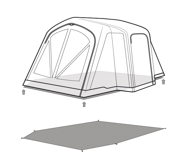 Outwell Montana 4 Air Footprint Groundsheet 2025 - Pre-Order