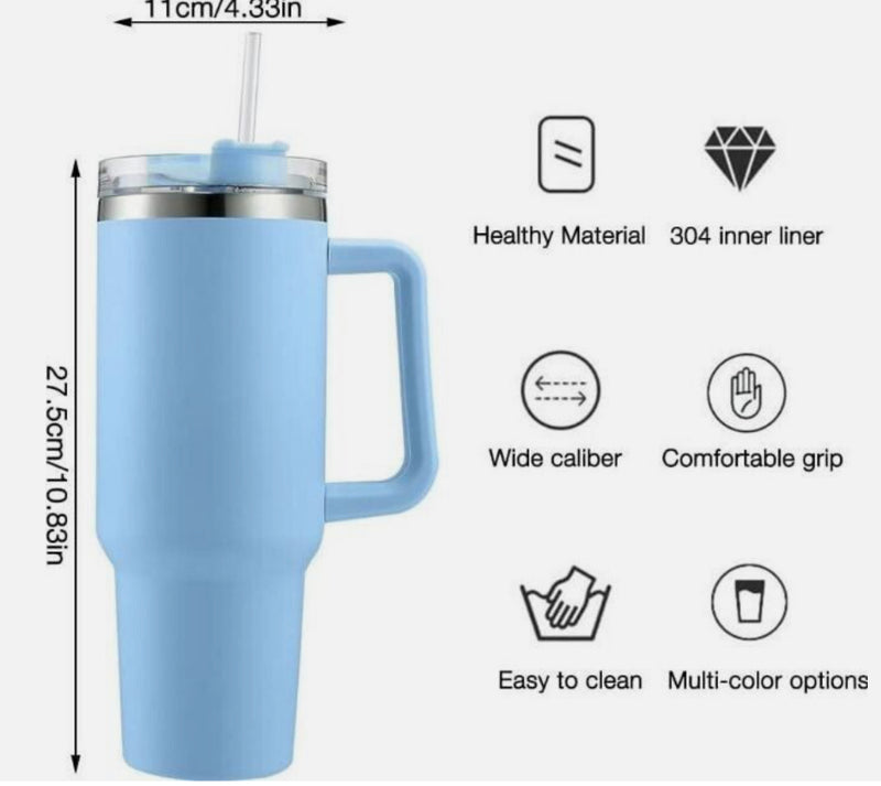 Stainless Steel Insulated Cup With Straw