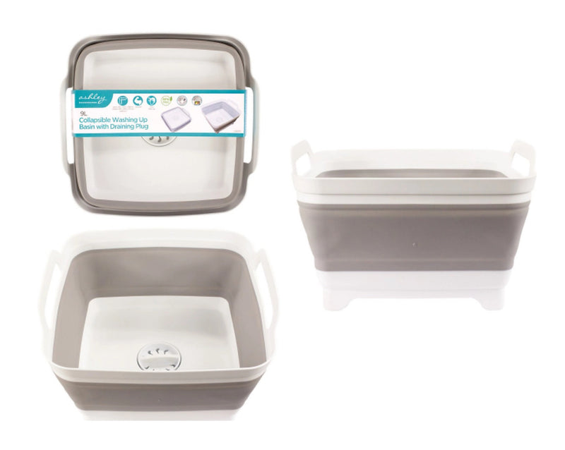 Collapsible Washing up Basin with Plug