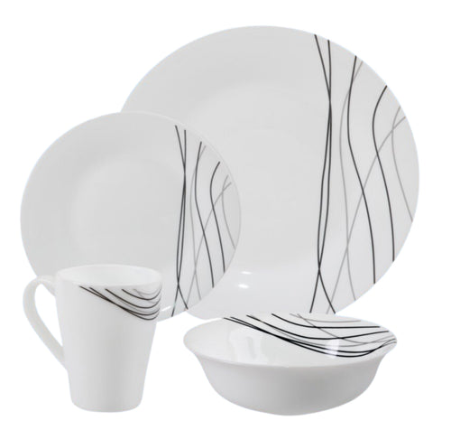 Horizon Opalware 16 Piece Dinner Set (Temperd Glass)