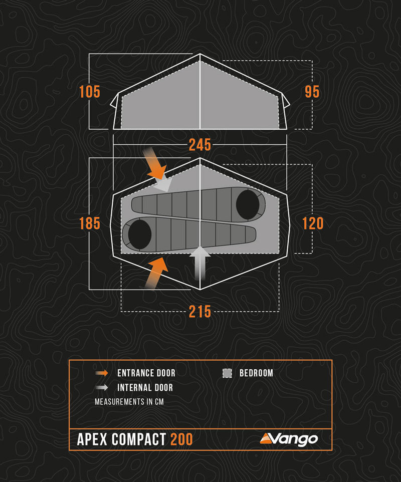 Vango Apex 200 Compact Backpacking Tent 2025 - Pre-Order