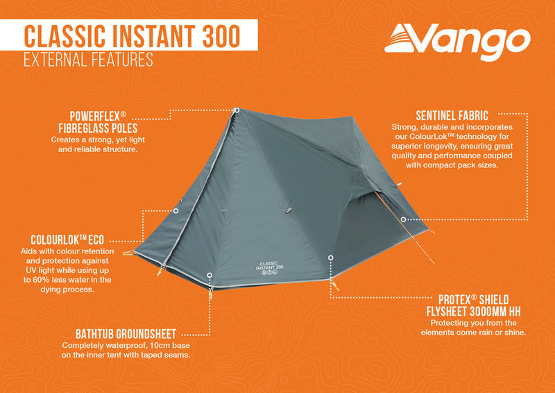 Vango Classic Instant 300 Deep Blue 2025 - Pre-Order