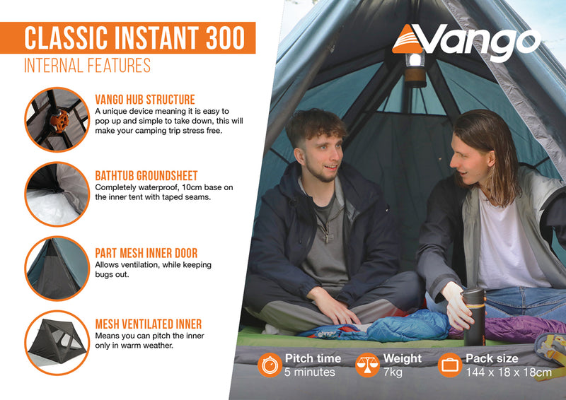 Vango Classic Instant 300 Deep Blue 2025 - Pre-Order