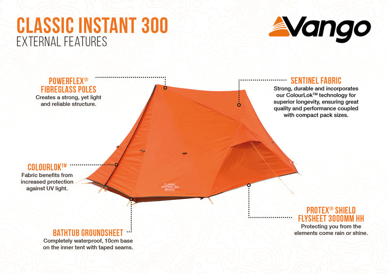 Vango Classic Instant 300 Orange 2025