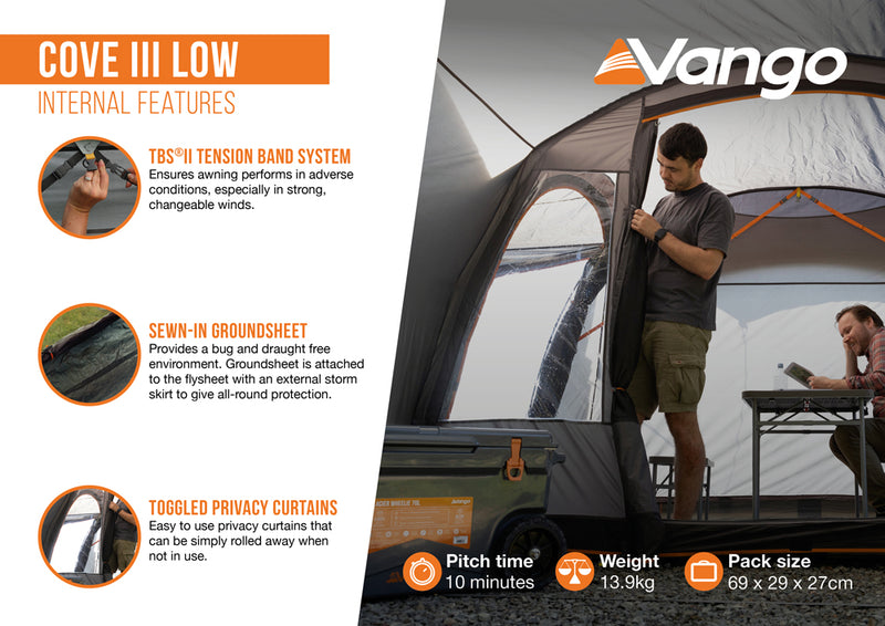 Vango Cove III Low Drive-away Awning 2025 - Pre-Order