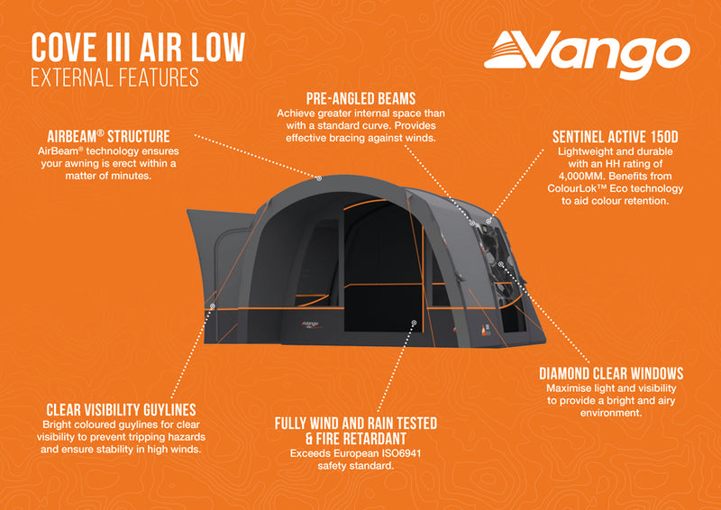 Vango Cove III Air Low Drive-away Awning 2025 - Pre-Order