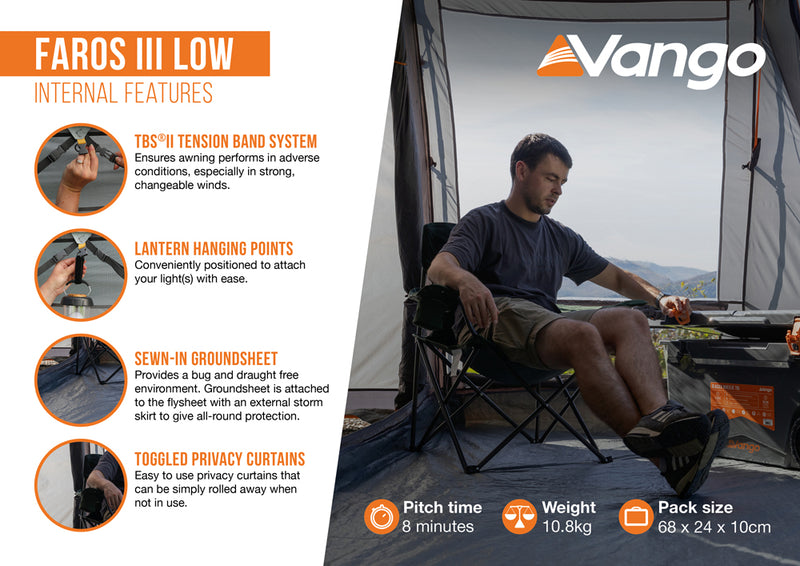 Vango Faros III Low Drive-away Awning 2025 - Pre-Order