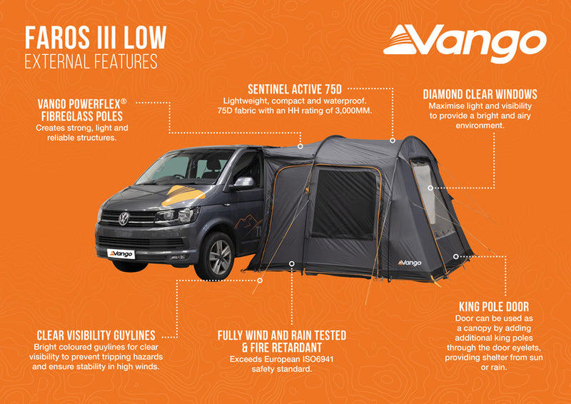 Vango Faros III Low Drive-away Awning 2025 - Pre-Order