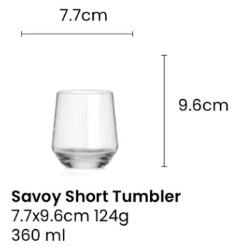 Short Polycarbonate Clear Tumblers 12oz (Pack of Two)