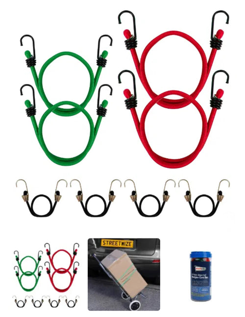 Assorted 8 Piece Bungee Cord Set