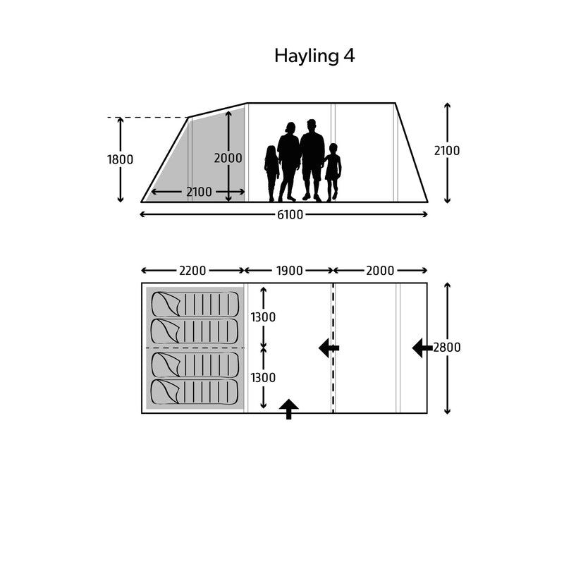 Kampa Hayling 4 Air Tent Package Deal 2024