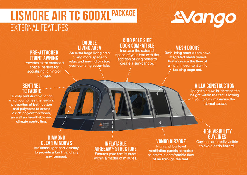 Vango Lismore 600XL Air TC Tent Package 2025 - Pre-Order