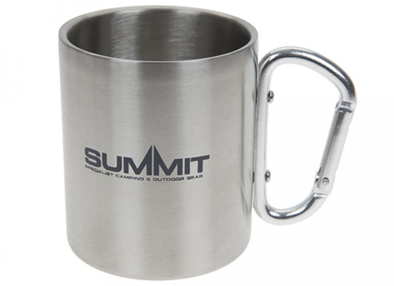 Summit Stainless Steel Mug with Carabiner Handle 300ml