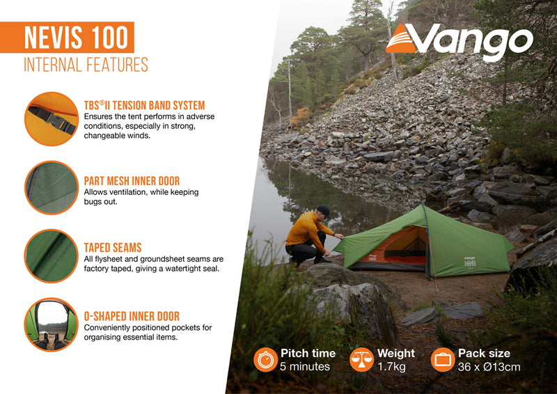 Vango Nevis 100 Backpacking Tent 2025 - Pre-Order