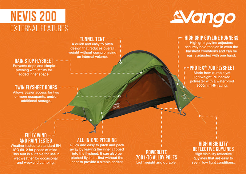 Vango Nevis 200 Backpacking Tent 2025 - Pre-Order