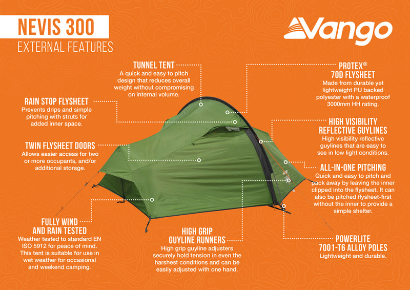 Vango Nevis 300 Backpacking Tent 2025 - Pre-Order