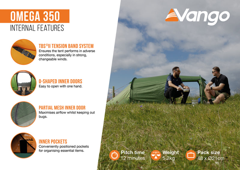 Vango Omega 350 Backpacking Tent 2025 - Pre-Order