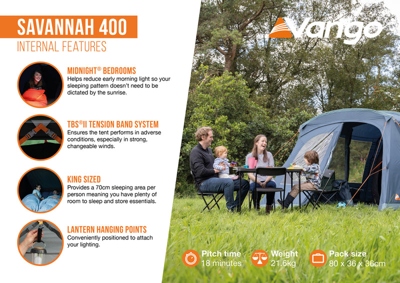 Vango Savannah 400 Tent Package 2025 - Pre-Order