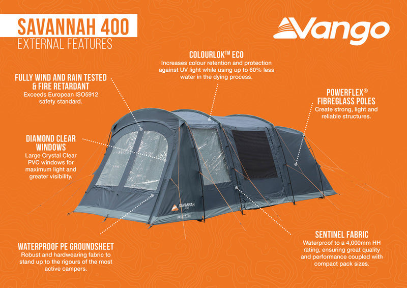 Vango Savannah 400 Tent Package 2025 - Pre-Order