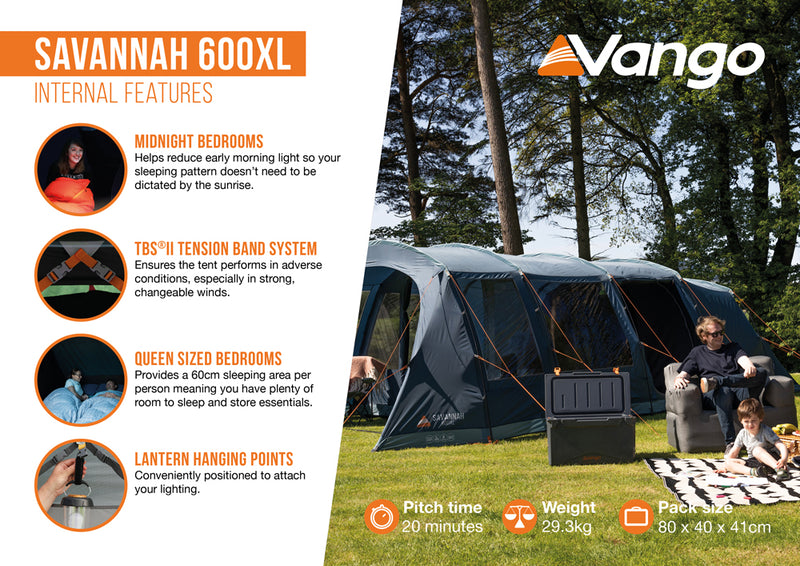 Vango Savannah 600XL Tent Package 2025