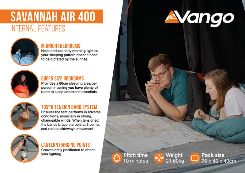 Vango Savannah Air 400 Tent Package 2025 - Pre-Order