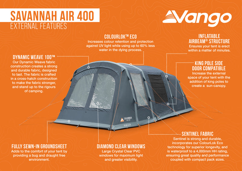 Vango Savannah Air 400 Tent Package 2025 - Pre-Order