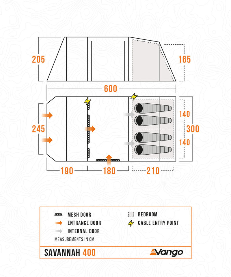 Vango Savannah 400 Tent Package 2025 - Pre-Order