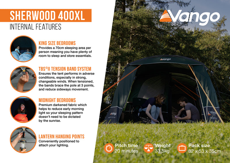 Vango Sherwood 400XL Tent Package 2025