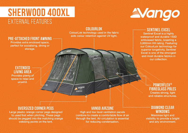 Vango Sherwood 400XL Tent Package 2025