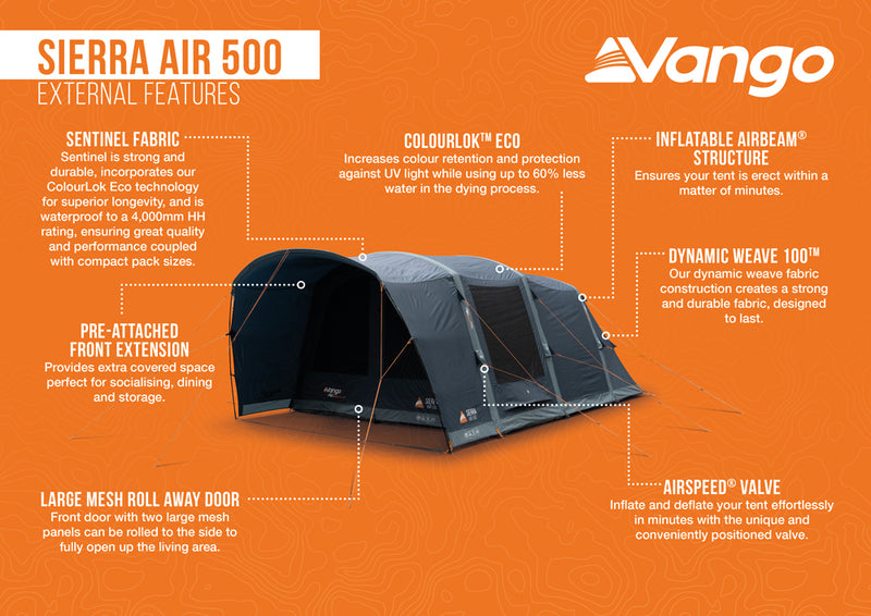 Vango Sierra Air 500 Tent 2025 - Pre-Order