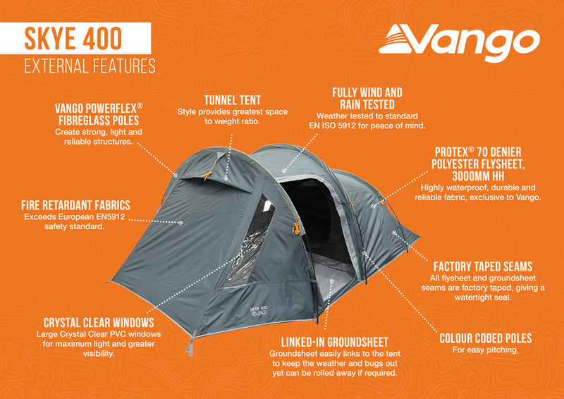 Vango Skye 400 Tent Deep Blue 2025 - Pre-Order