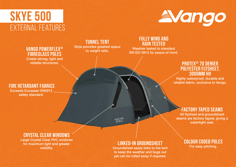 Vango Skye 500 Tent Deep Blue 2025