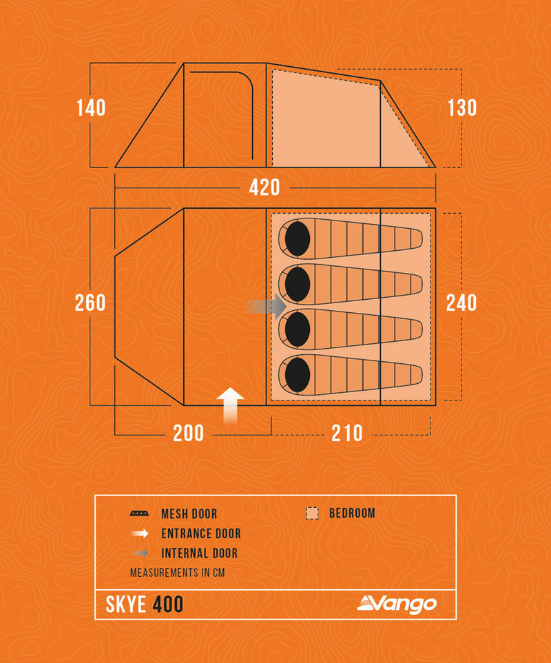 Vango Skye 400 Tent Deep Blue 2025 - Pre-Order