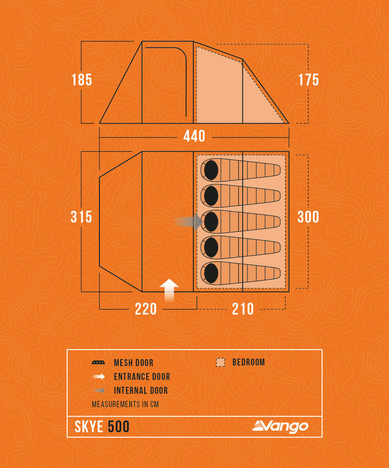 Vango Skye 500 Tent Deep Blue 2025