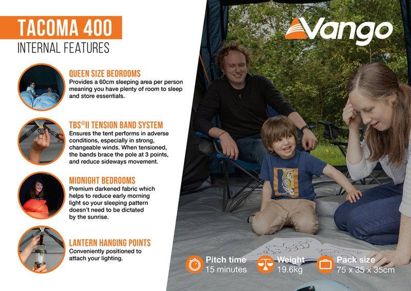 Vango Tacoma 400 Tent Package 2025 - Pre-Order