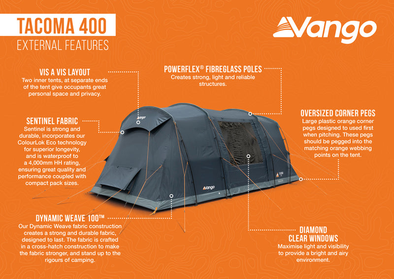 Vango Tacoma 400 Tent Package 2025 - Pre-Order